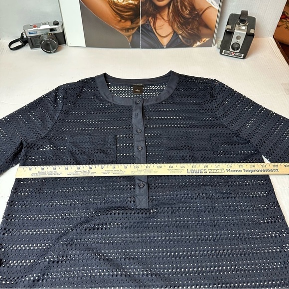 Ann Taylor dark navy top - Picture 3 of 7